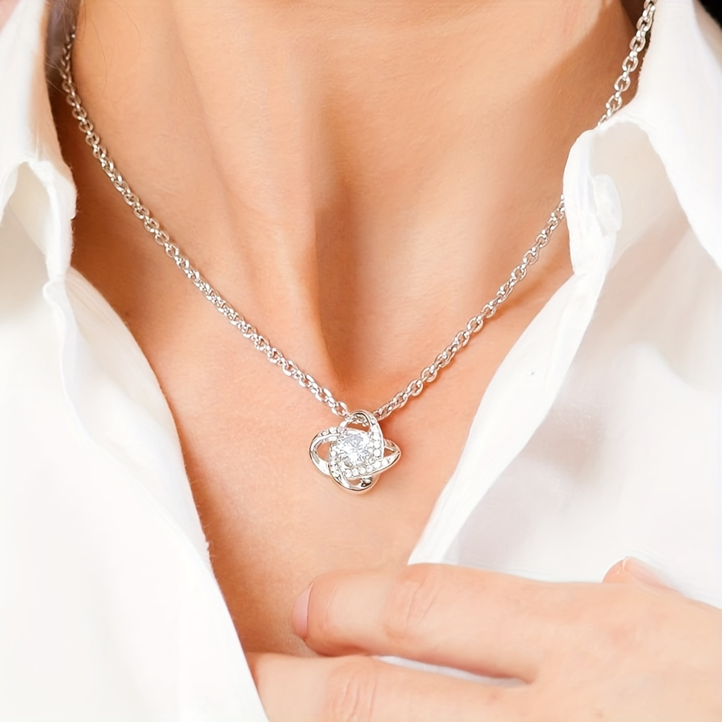 Women's Unique Knot Necklace for Wife, Gift for Her